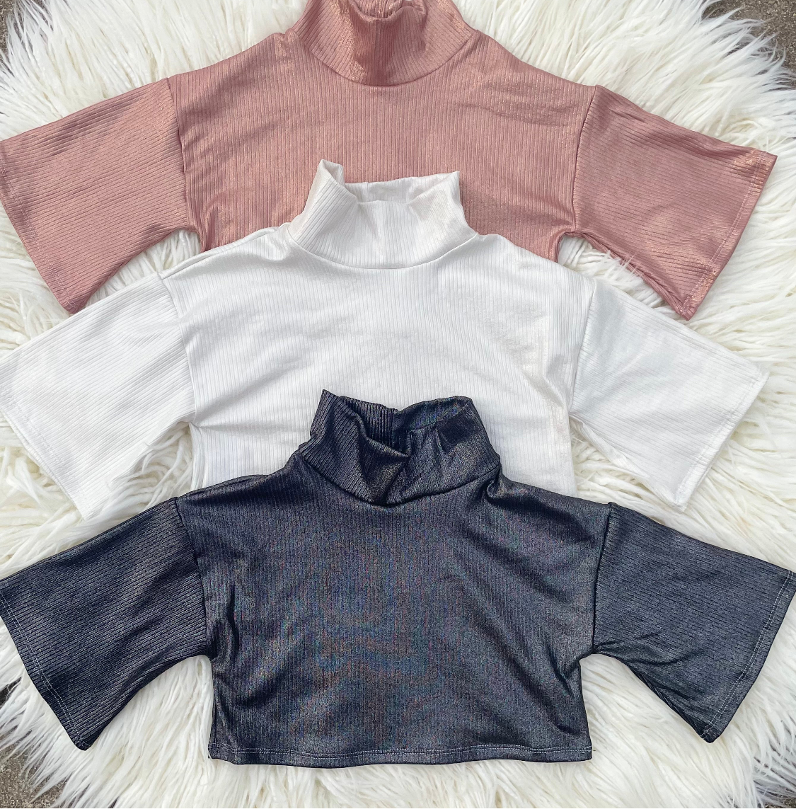 Mystery Mock Neck Sweater w/out cuffs/bands