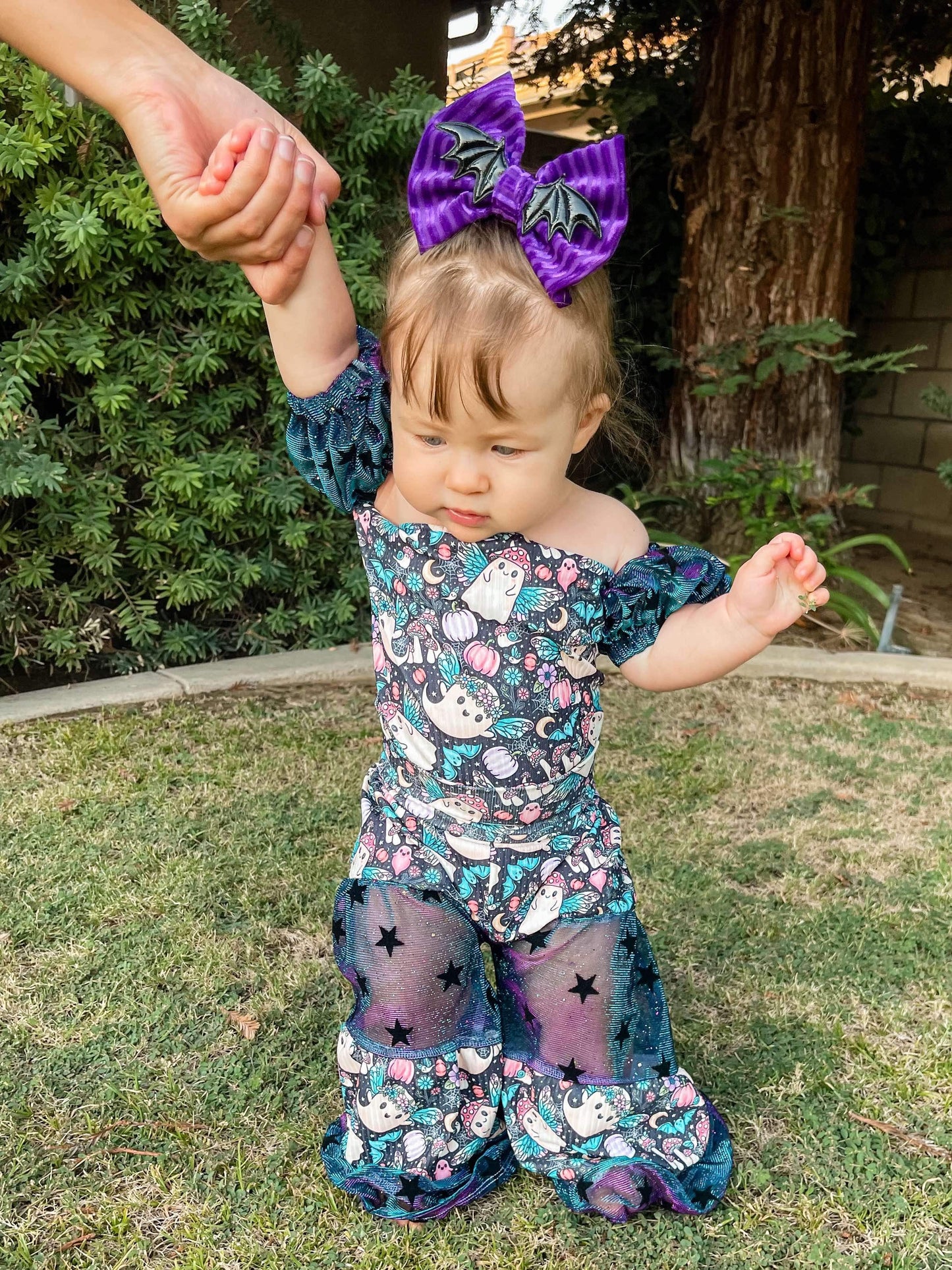 5” single neon batty bows