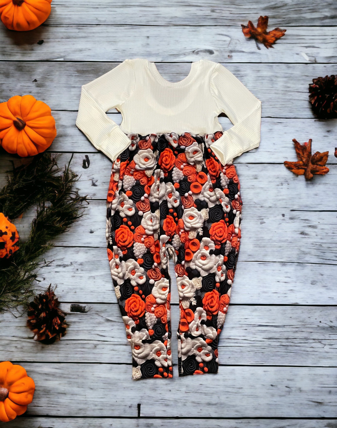 Mystery Magnolia Romper (long sleeve)