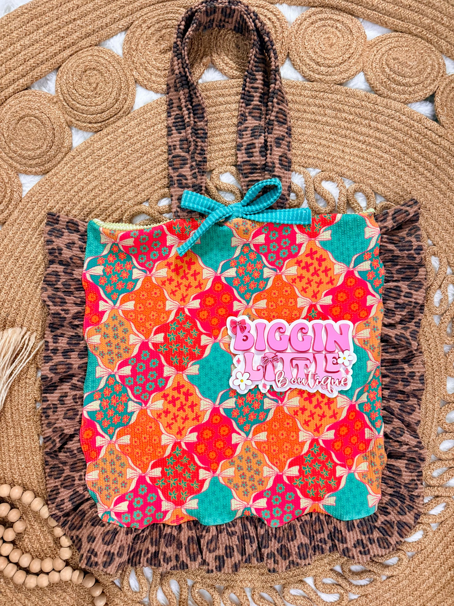 Mystery Ruffle Large Tote Bag
