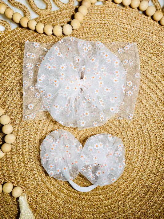 Mesh Flower Bows